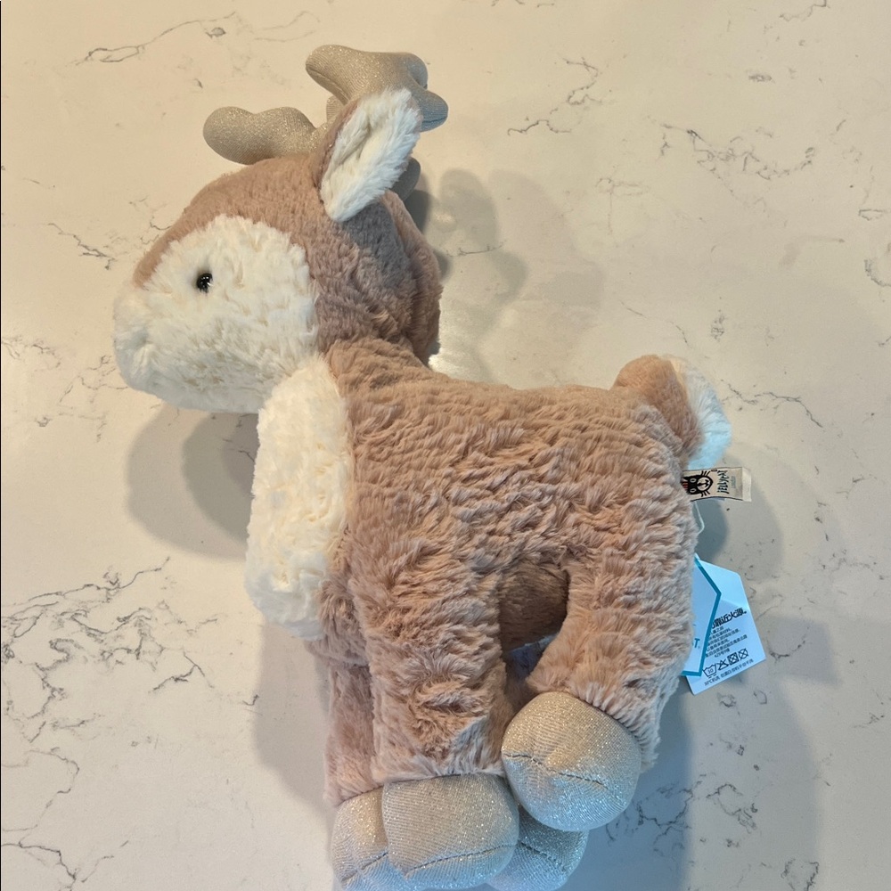 Jellycat Mitzi Retired Plush Reindeer Toy in Brown and Cream